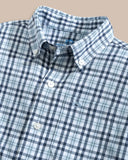 Southern Tide Boy's Haywood Intercoastal Plaid Sport Shirt - Triumph Blue