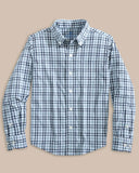 Southern Tide Boy's Haywood Intercoastal Plaid Sport Shirt - Triumph Blue