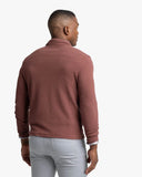 Southern Tide Men's Heather Outbound Quarter Zip - Heather Bordeaux Red