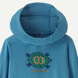 Patagonia Baby Cap Silkweight Hoody - Island Turtle: Shore Blue