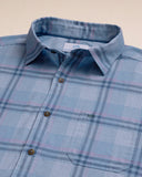 Southern Tide Men's Island Breeze Heather Brushed Twill Sport Shirt - Heather Ocean Channel