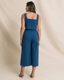 Southern Tide Women's Jill Seersucker Jumpsuit - Nautical Blue