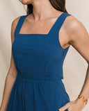 Southern Tide Women's Jill Seersucker Jumpsuit - Nautical Blue