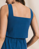 Southern Tide Women's Jill Seersucker Jumpsuit - Nautical Blue