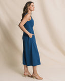 Southern Tide Women's Jill Seersucker Jumpsuit - Nautical Blue