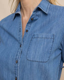 Southern Tide Women's Katherine Denim Shirt - Medium Wash Indigo