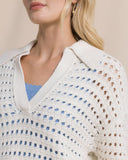 Southern Tide Women's Kay Sailor Collar Sweater - Star White