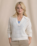 Southern Tide Women's Kay Sailor Collar Sweater - Star White
