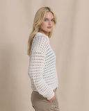 Southern Tide Women's Kay Sailor Collar Sweater - Star White