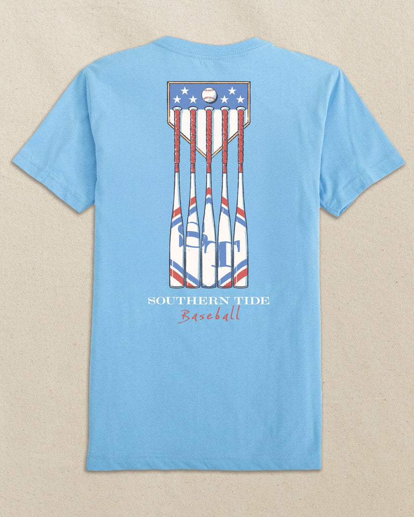 Southern Tide Kids Patriotic Bats Short Sleeve T-Shirt - Ocean Channel