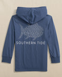 Southern Tide Kids Shark Tooth Skipjack Fashion Hoodie T-Shirt - Light Indigo