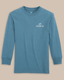 Southern Tide Kids Coastal Camping Long Sleeve T-Shirt - Sea Blue