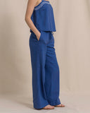 Southern Tide Women's Laken Wide Leg Pant - Nautical Blue