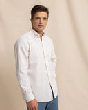 Southern Tide Men's Lightweight Bedford Cord Long Sleeve Sport Shirt - Oatmeal