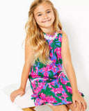 Lilly Pulitzer Girls Little Lilly Knit Shift Dress - Cerise Pink Safari Sunset