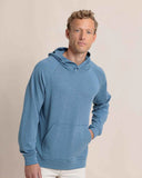 Southern Tide Men's Manteo Heather Interlock Snapfront Hoodie - Heather Teal Haze