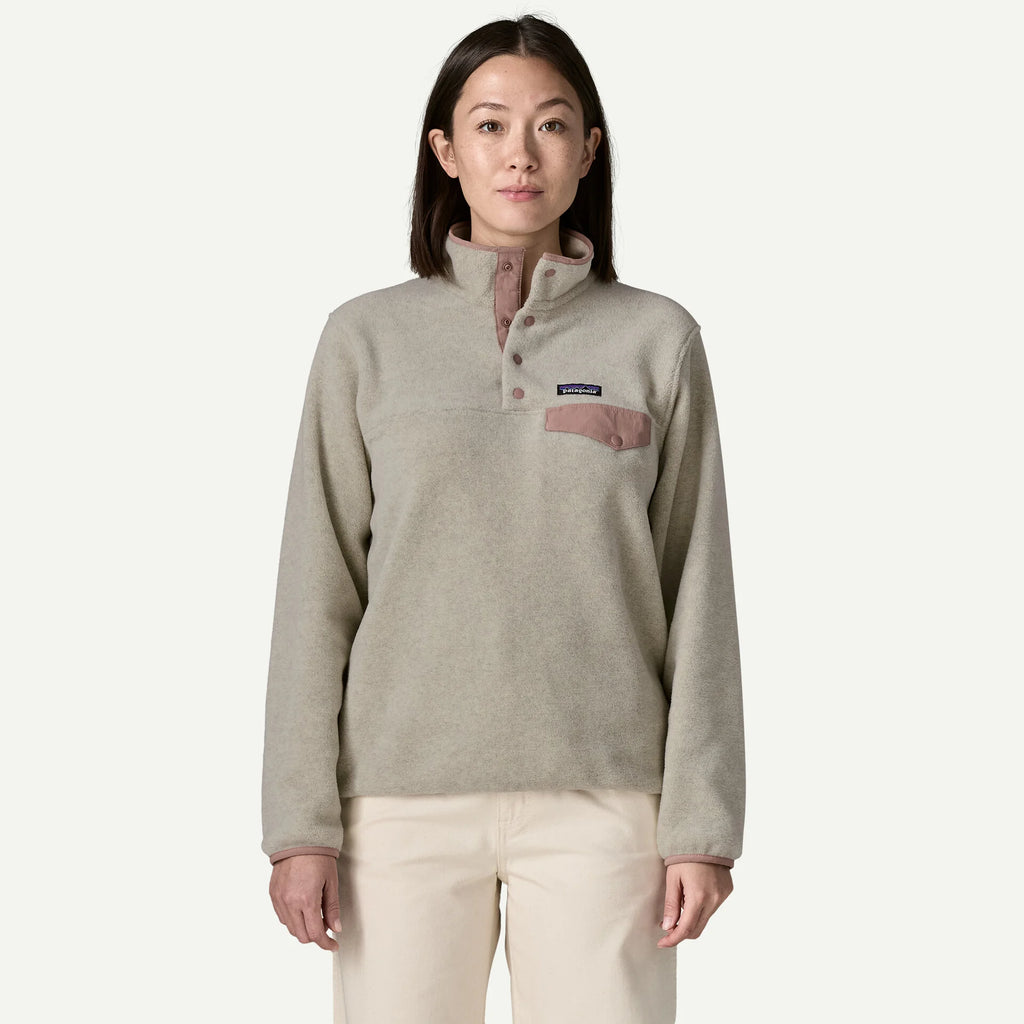 Patagonia Women's LW Synch Snap PO - Oatmeal Heather w/ Moonrise Taupe