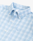Southern Tide Men's Muscogee Plaid Intercoastal Long Sleeve Sport Shirt - Clearwater Blue
