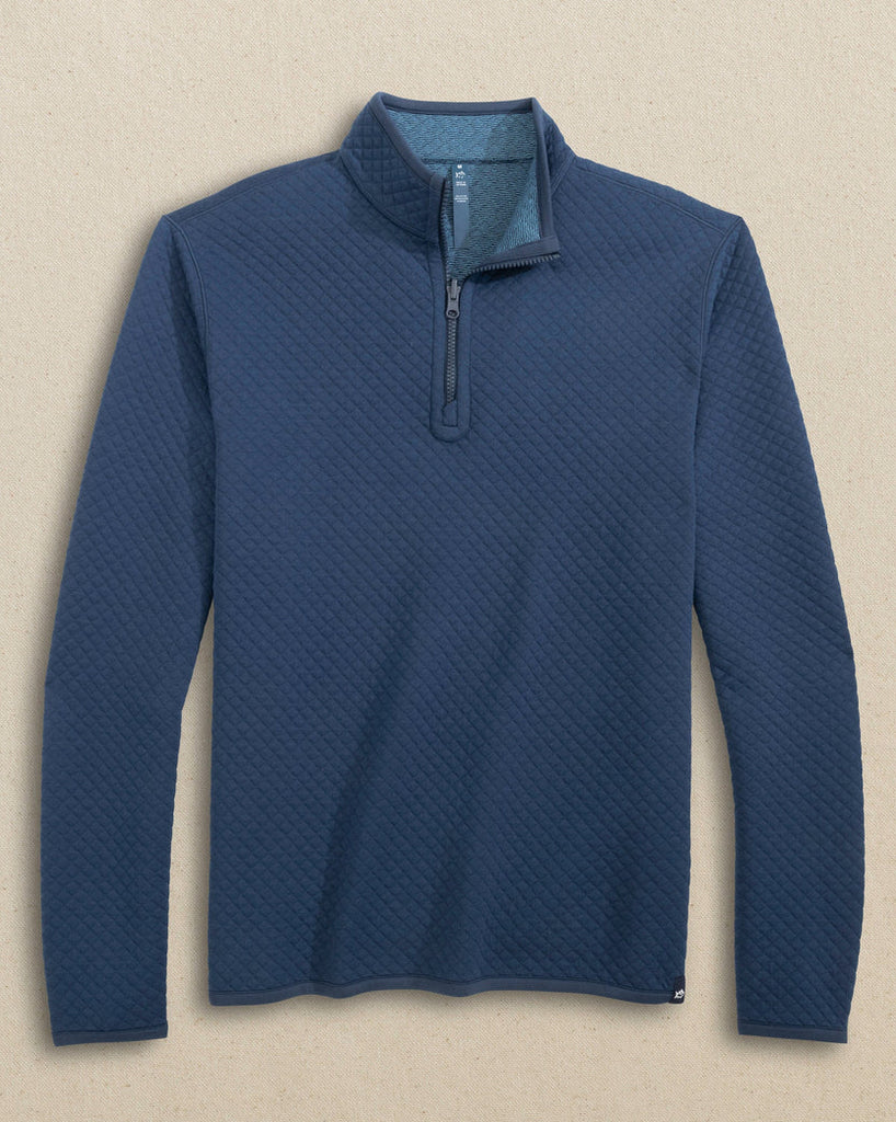 Southern Tide Men's Oak Island Reversible Quarter Zip - Dress Blue