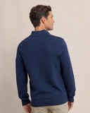 Southern Tide Men's Oakatie Heather Quarter Zip Sweater - Heather Dress Blue