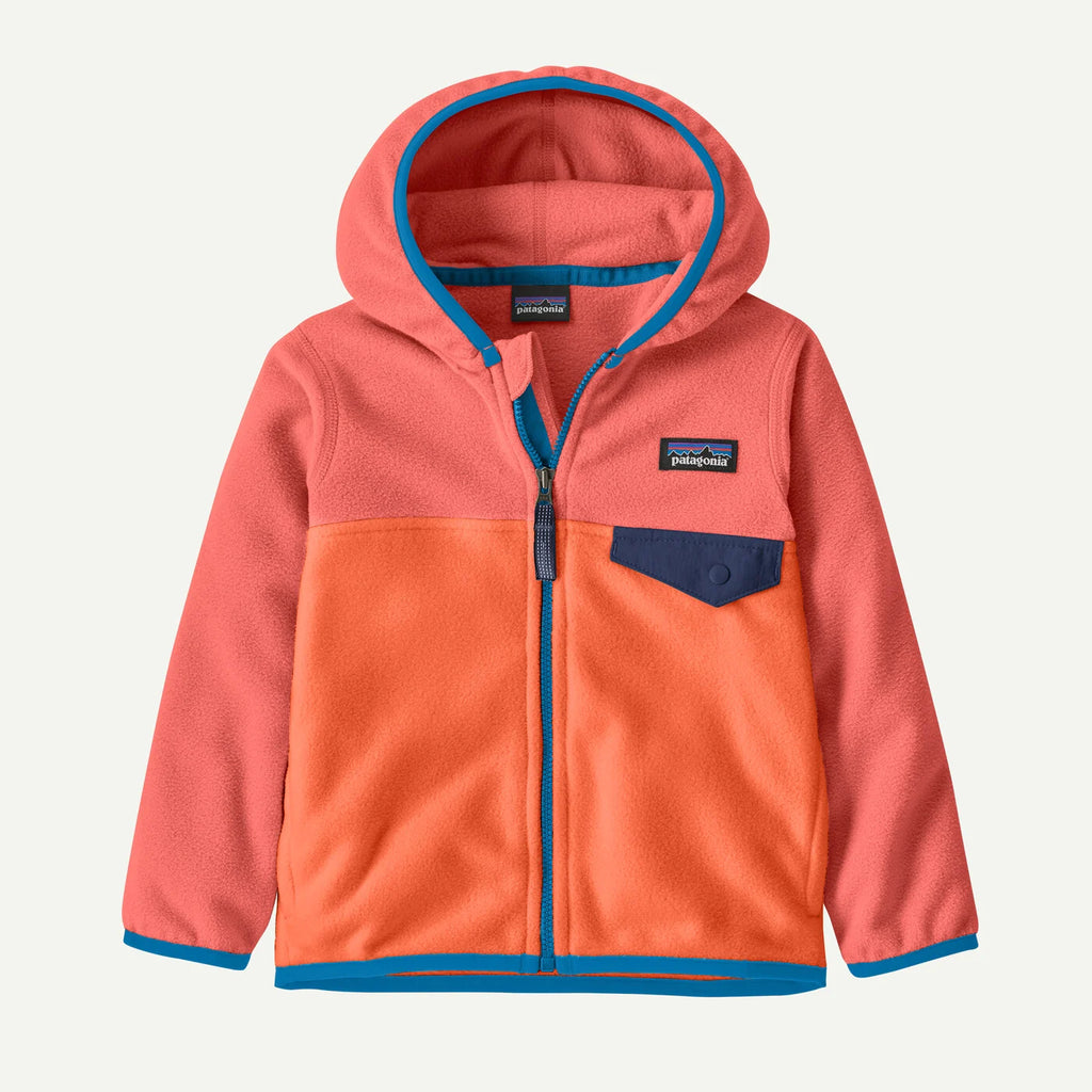 Baby Micro D® Snap-T® Fleece Jacket - Orange Peel