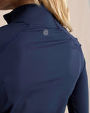 Women's Hamilton Embossed Southern Tide Runaround Quarter Zip - Navy/Dress Blue