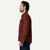 Patagonia Men's Lightweight Fjord Flannel Shirt - Mirror Weave: Rusty Red