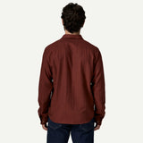 Patagonia Men's Lightweight Fjord Flannel Shirt - Mirror Weave: Rusty Red