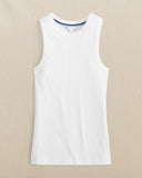 Southern Tide Women's Ryan Solid Rib Tank - Classic White