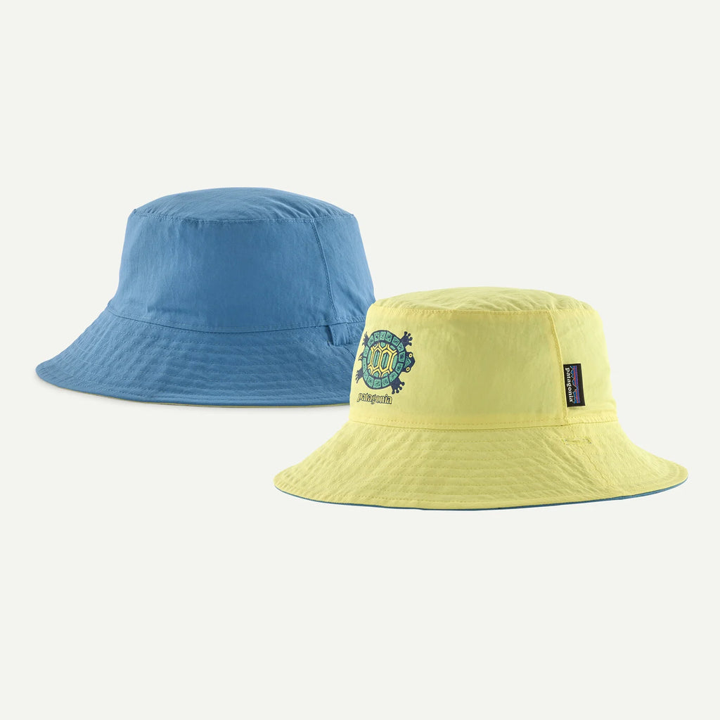 Patagonia Baby Reversible Sun Bucket Hat - Island Turtle: Shore Blue