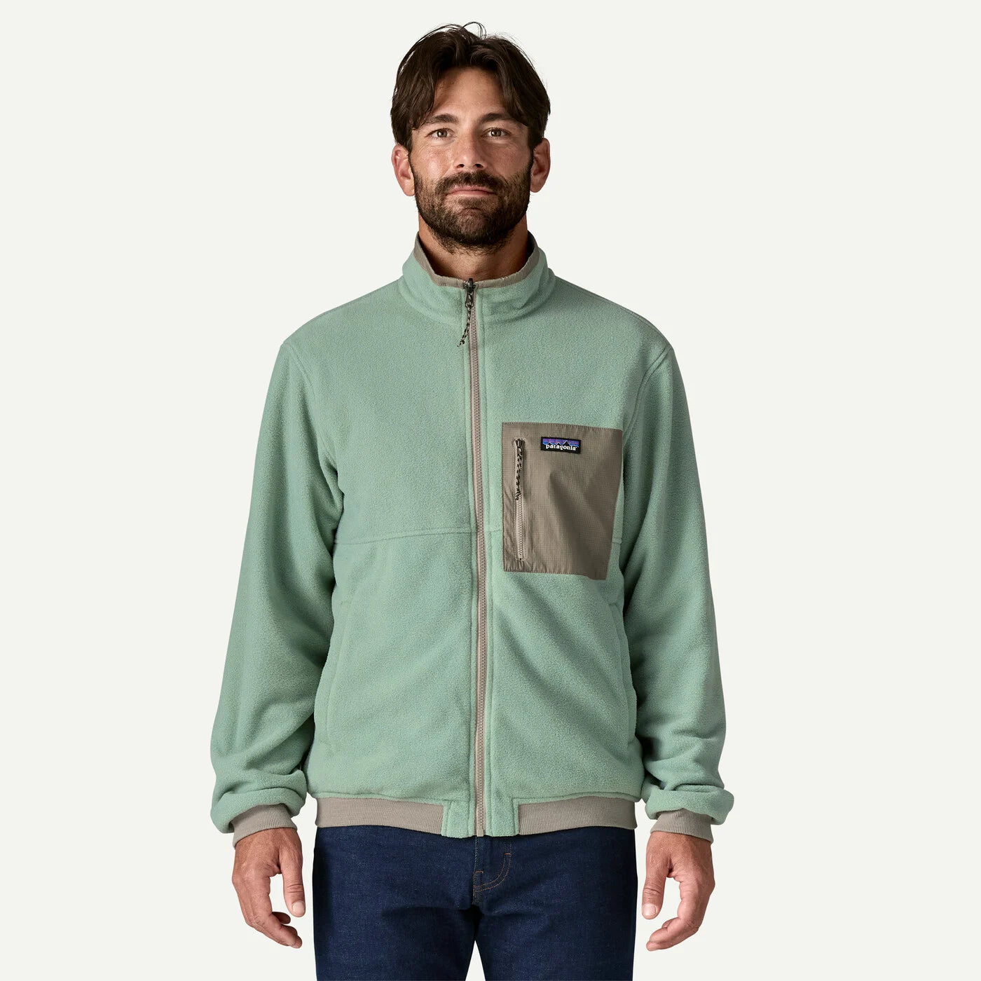 Patagonia Men's Reversible Shelled Microdini Fleece Jacket Patagonia Men's Reversible Shelled Microdini Fleece Jacket