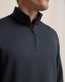 Southern Tide Men's Schooner Long Sleeve Quarter Zip - Caviar Black