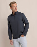 Southern Tide Men's Schooner Long Sleeve Quarter Zip - Caviar Black