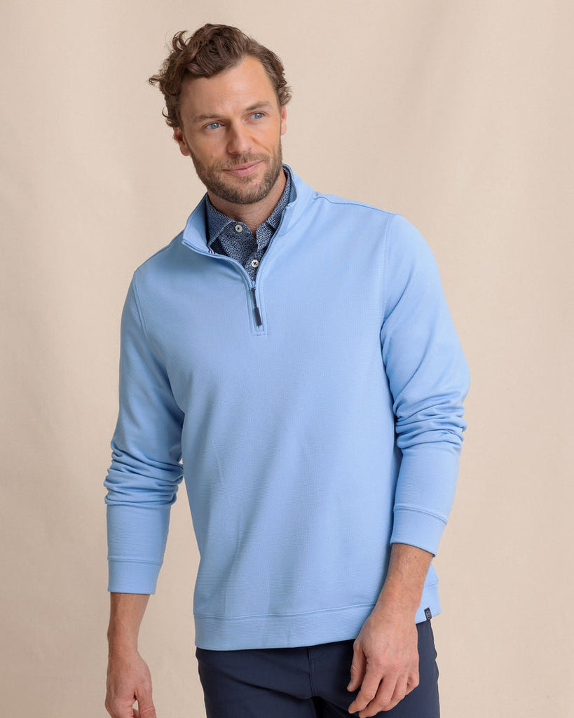 Southern Tide Men's Schooner Quarter Zip - Ocean Channel
