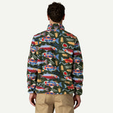 Patagonia Men's Lightweight Synchilla® Snap-T® Fleece Pullover - Salmon Energy: Old Growth Green
