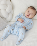 Kissy Kissy Sophie the Giraffe Print Footie - Blue