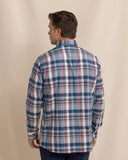 Southern Tide Men's Southern Shores Plaid Skipjack Long Sleeve Sport Shirt - Dress Blue