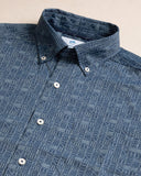 Southern Tide Men's ST Blue Nautical Flags Coastal Breeze® Short Sleeve Sport Shirt