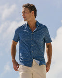 Southern Tide Men's ST Blue Nautical Flags Coastal Breeze® Short Sleeve Sport Shirt