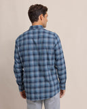 Southern Tide Men's Stillwater Plaid Long Sleeve Sport Shirt - Sea Blue