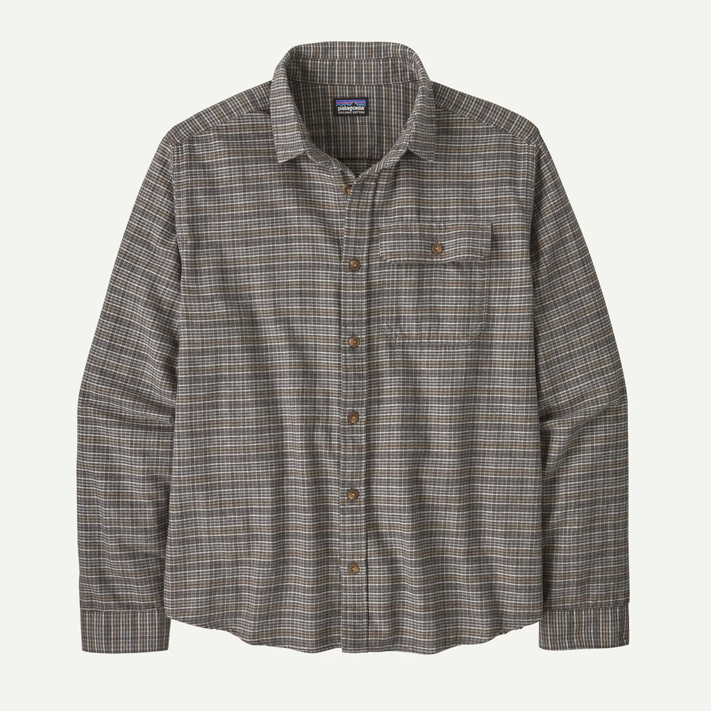 Patagonia Men's Lightweight Fjord Flannel Shirt - Tracks: Noble Grey