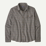 Patagonia Men's Lightweight Fjord Flannel Shirt - Tracks: Noble Grey