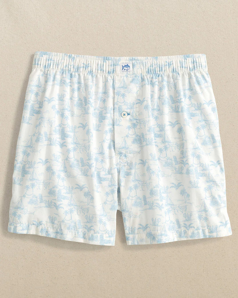 Southern Tide Men's Tide To The Shore Boxer - Cerulean
