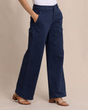 Southern Tide Tori Wide Leg Chino Pant - Dress Blue