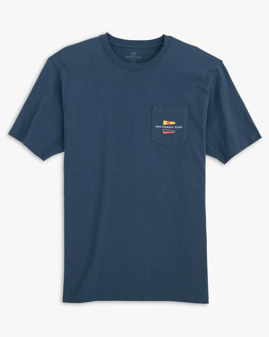 Southern Tide Men's Tri Sailboat T-Shirt - Aged Denim