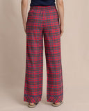 Southern Tide Women's SC Tartan Lounge Pant - Crab Red