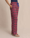 Southern Tide Women's SC Tartan Lounge Pant - Crab Red