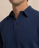 Southern Tide Men's Woodville Jade Sweater Polo - Dress Blue