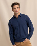 Southern Tide Men's Woodville Jade Sweater Polo - Dress Blue