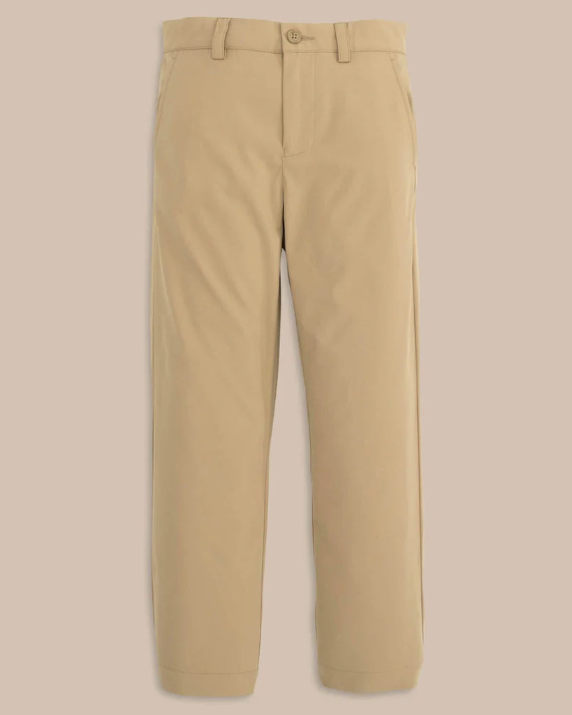 Southern Tide Boys Leadhead Performance Pant - Sandstone Khaki